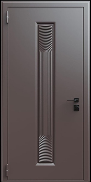 Входная термодверь с металлофиленкой и порошковым окрашиванием RAL 8019 (тип №11) Входная термодверь с металлофиленкой и порошковым окрашиванием RAL 8019 (тип №11)